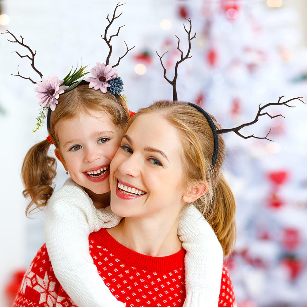 Reindeer Antlers Headband - 16 Adet Noel Geyik Boynuzu Taç