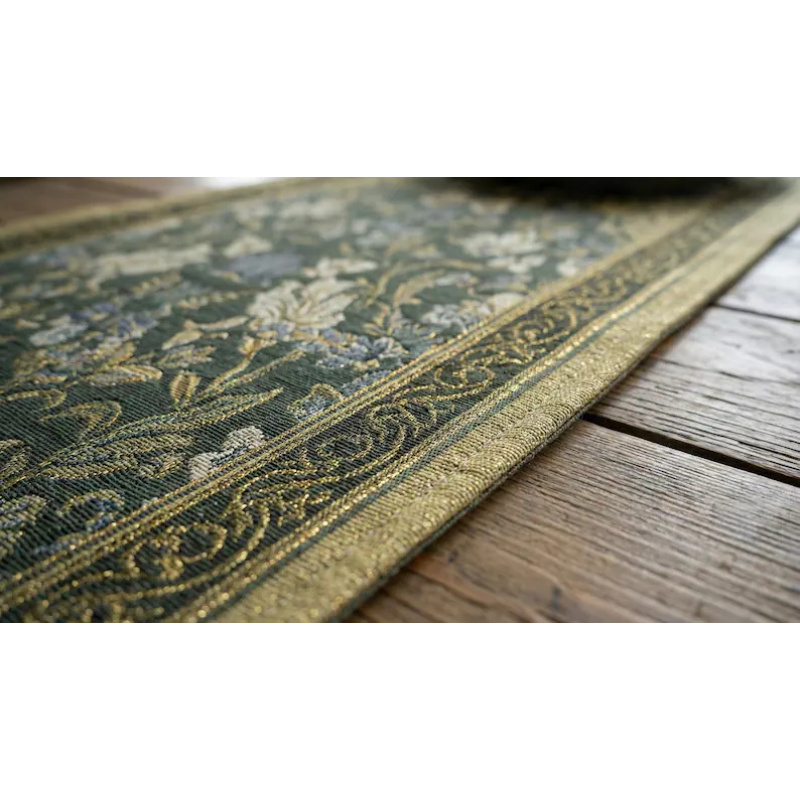 Christmas Table Runner - VIKAMA Art Deco Çiçek Desenli Masa