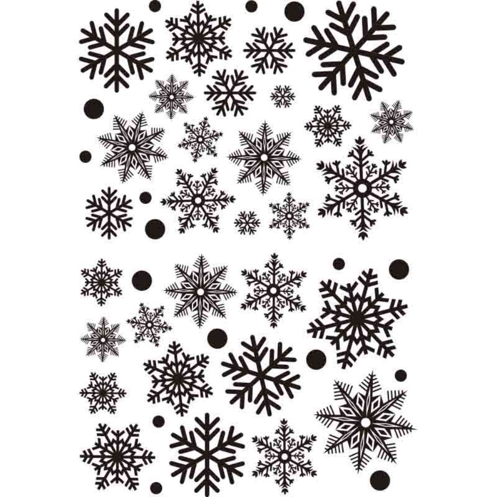 Snowflake Window Decal - 30 adet PVC Noel Kar Taneleri