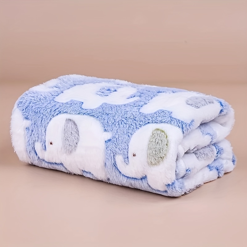 Christmas Throw Blanket - Yumuşak ve Rahat Karikatür Fil Desenli