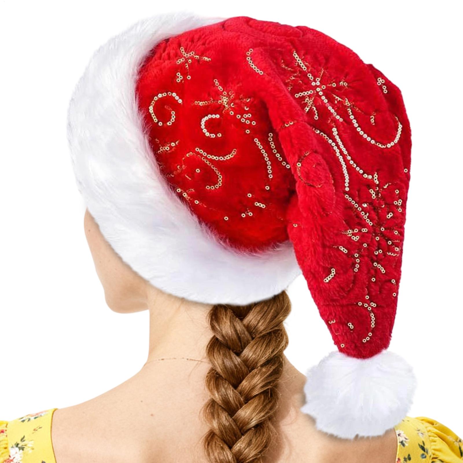 Santa Hat Plush - Peluş Noel Şapkası Taşınabilir Kış Yeniden