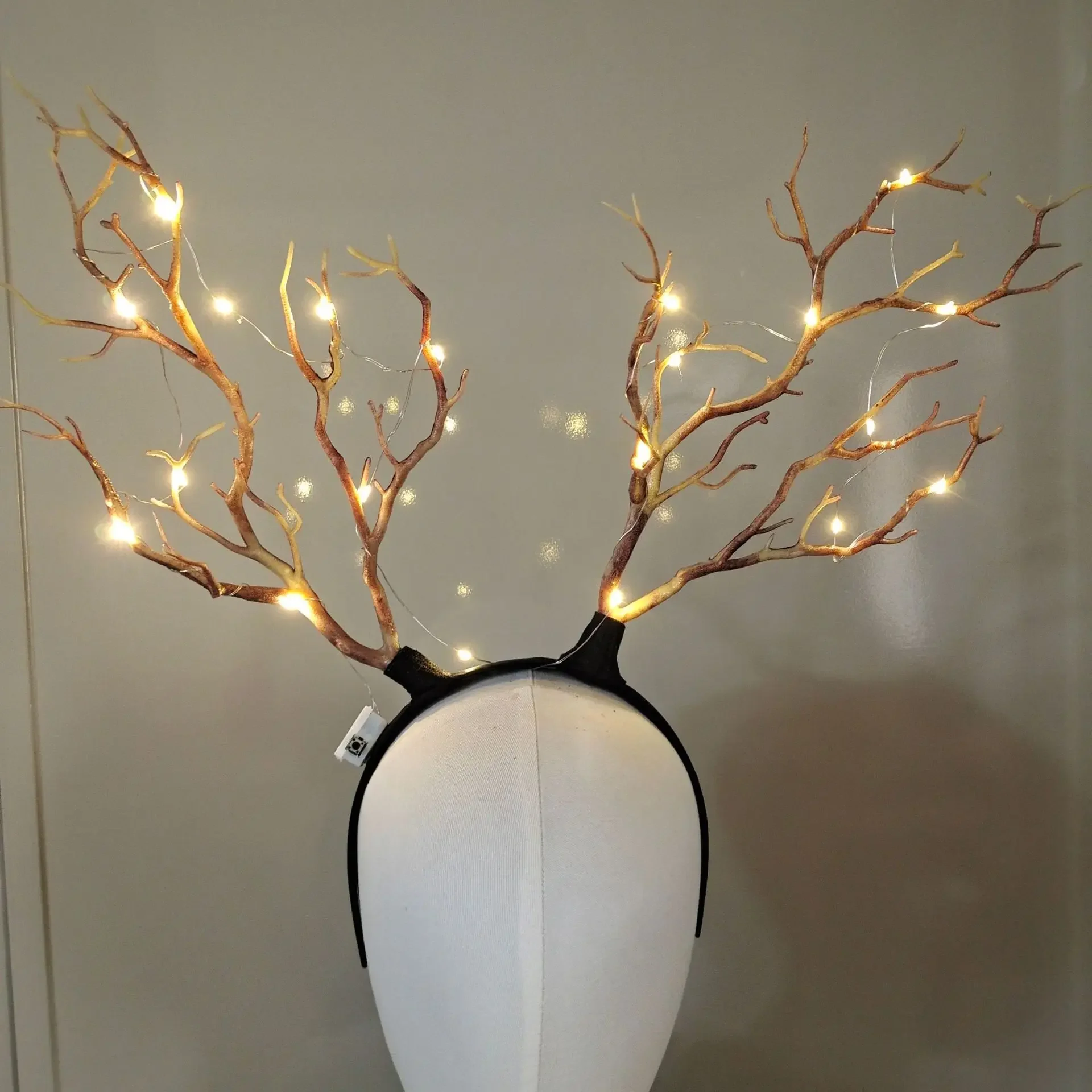 Reindeer Antlers Headband - Kadın kızlar Light Up parlayan ren