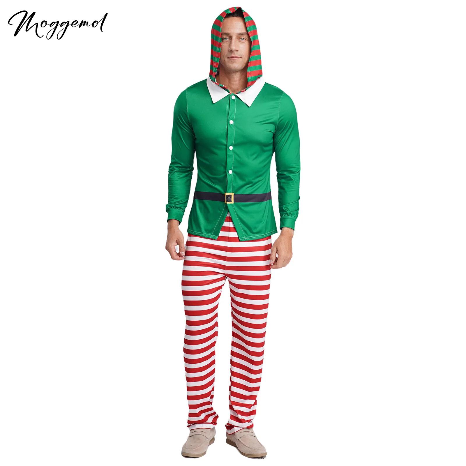 Elf Costume Christmas - Erkekler için Noel Elf Pijama Partisi