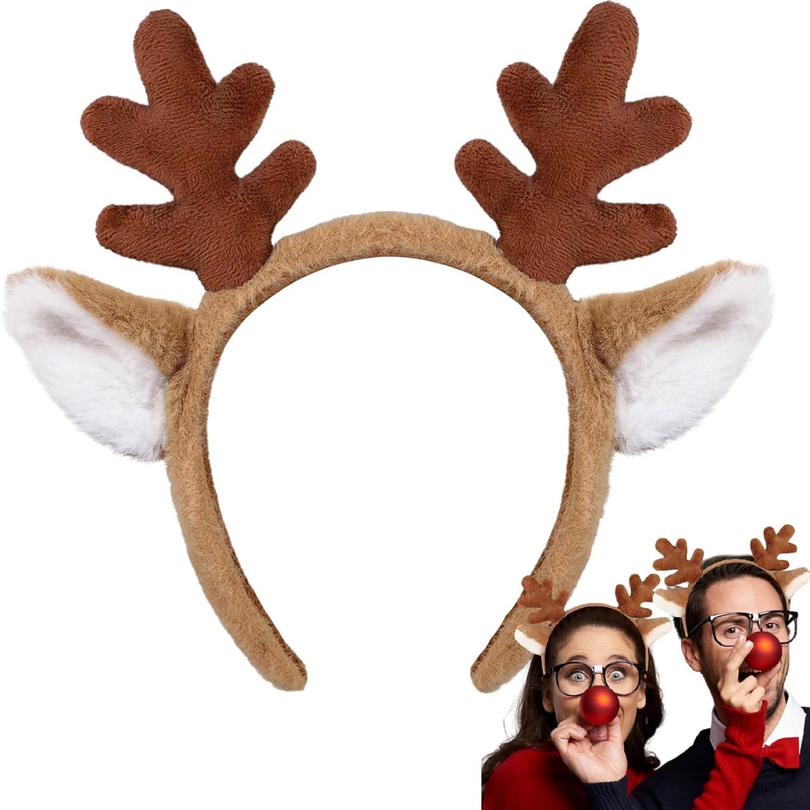 Reindeer Antlers Headband - 1 adet noel ren geyiği boynuzları