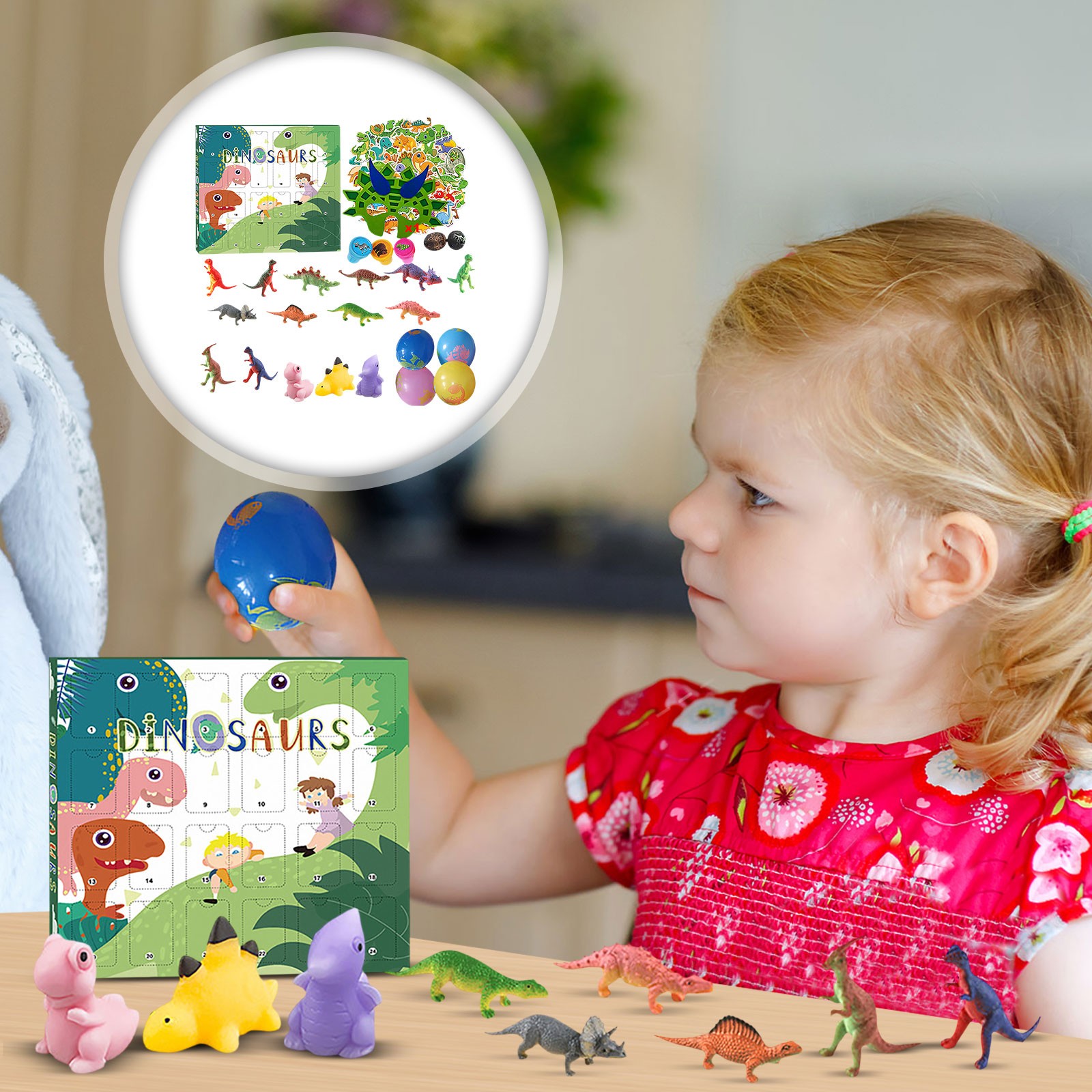 Advent Calendar Gift - Noel Advent Takvimi 3D Dinozor Süsleri