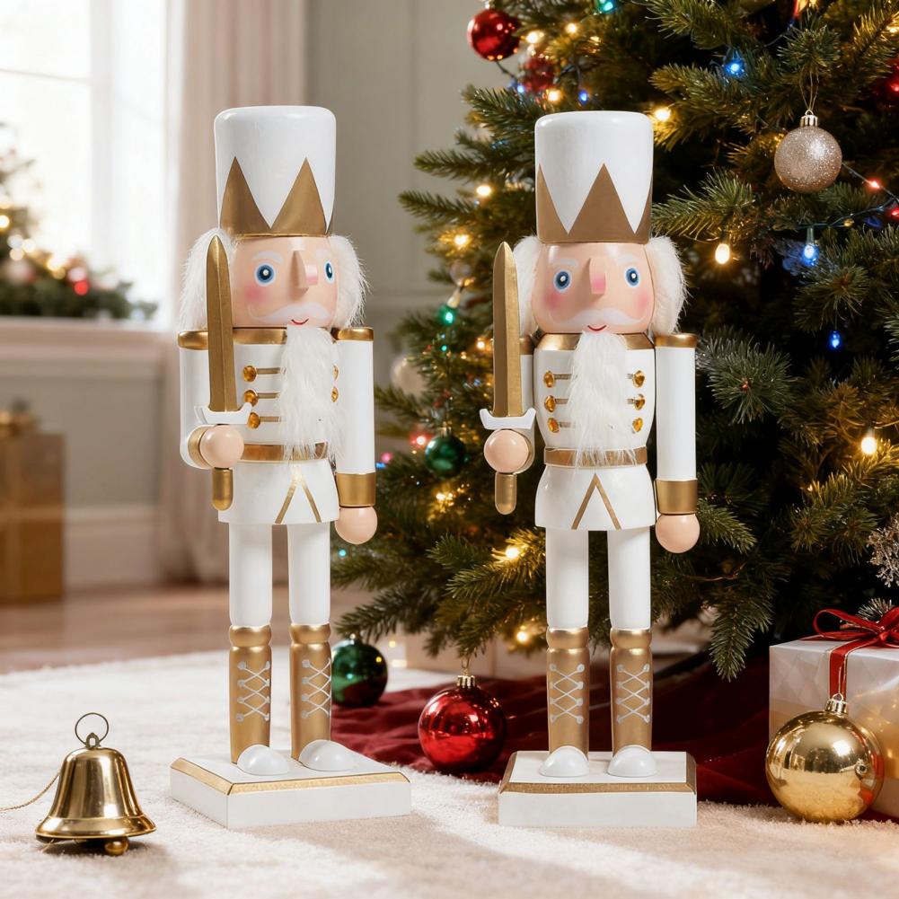 Nutcracker Figurine - 10 inç Fındıkkıran Figürleri Ahşap Noel