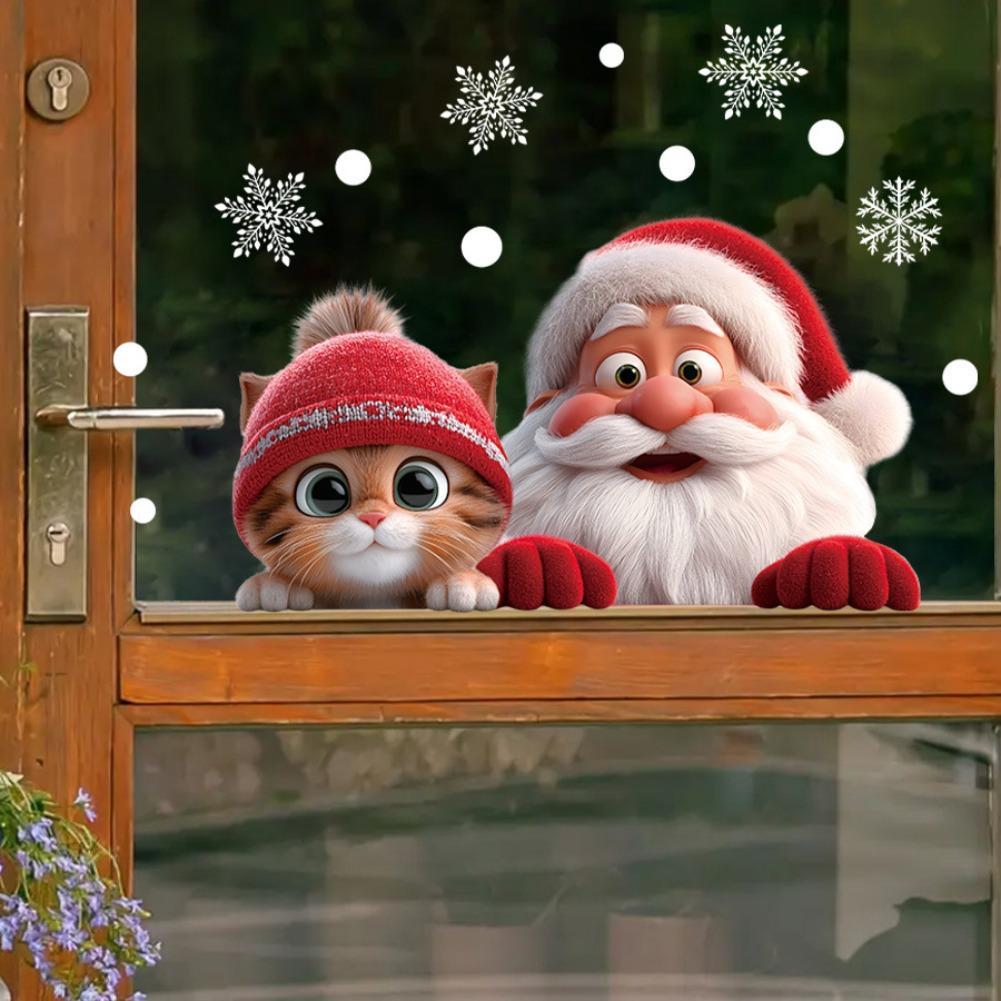 Snowflake Window Decal - Noel pencere kapısı ayna çıkartmaları noel