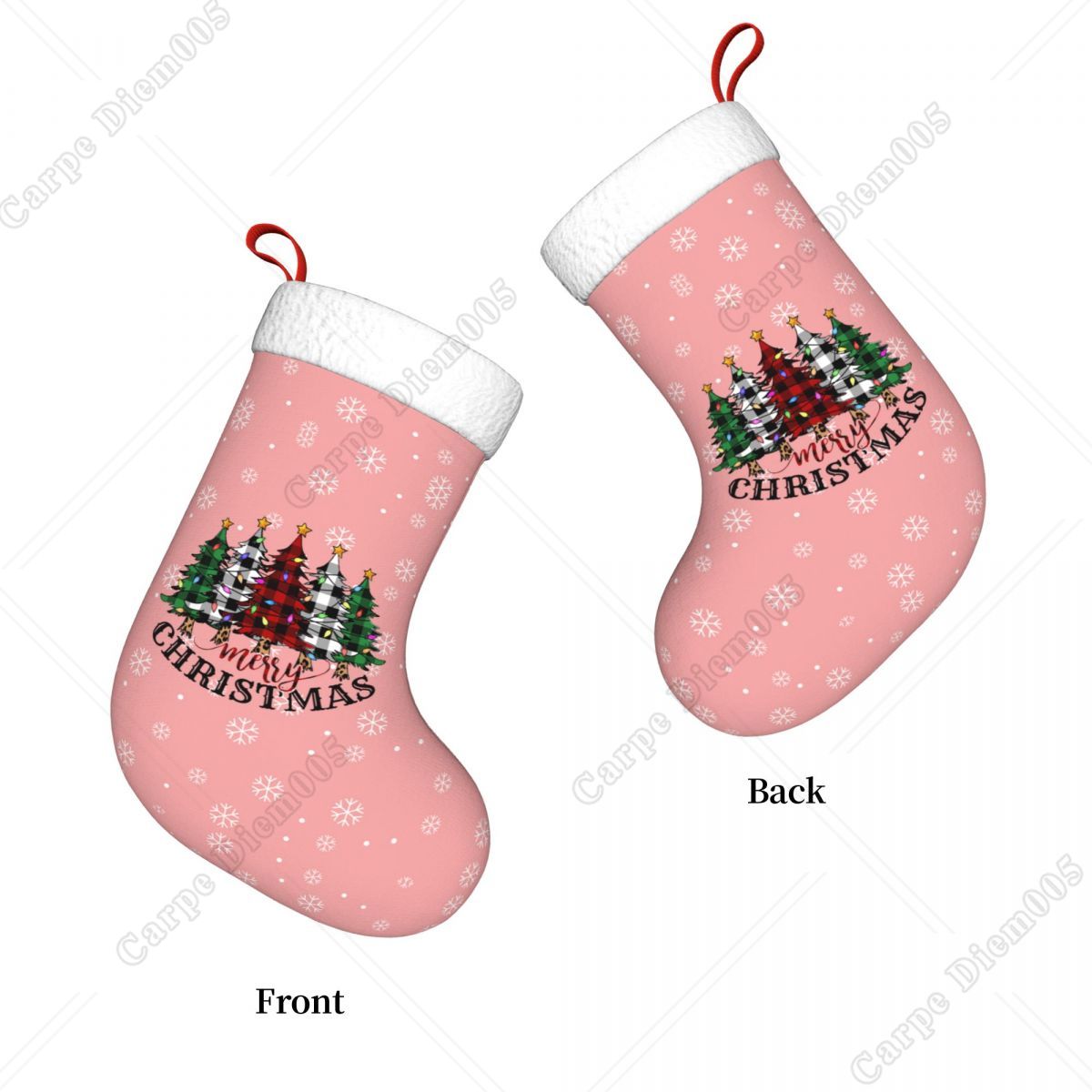 Pembe Kar Taneleri Noel Ağaçla - Christmas Stocking Hanging incelemesi ve fiyatı