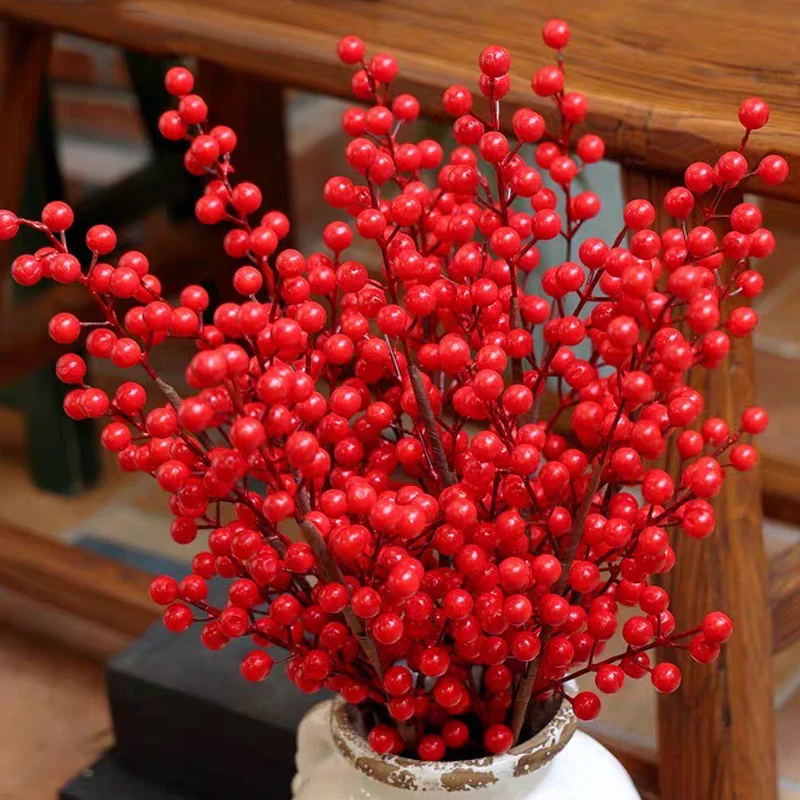 5/100x Yapay Kırmızı Meyveler  - Christmas Wreath Fake incelemesi ve fiyatı