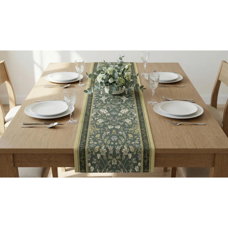 VIKAMA Art Deco Çiçek Desenli  - Christmas Table Runner incelemesi ve fiyatı