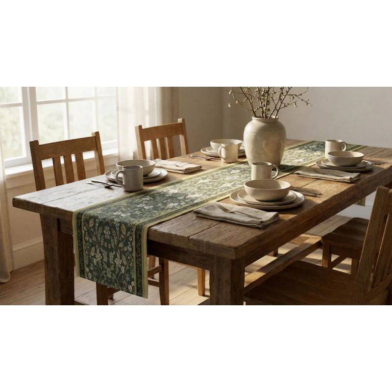 VIKAMA Art Deco Çiçek Desenli  - Christmas Table Runner incelemesi ve fiyatı