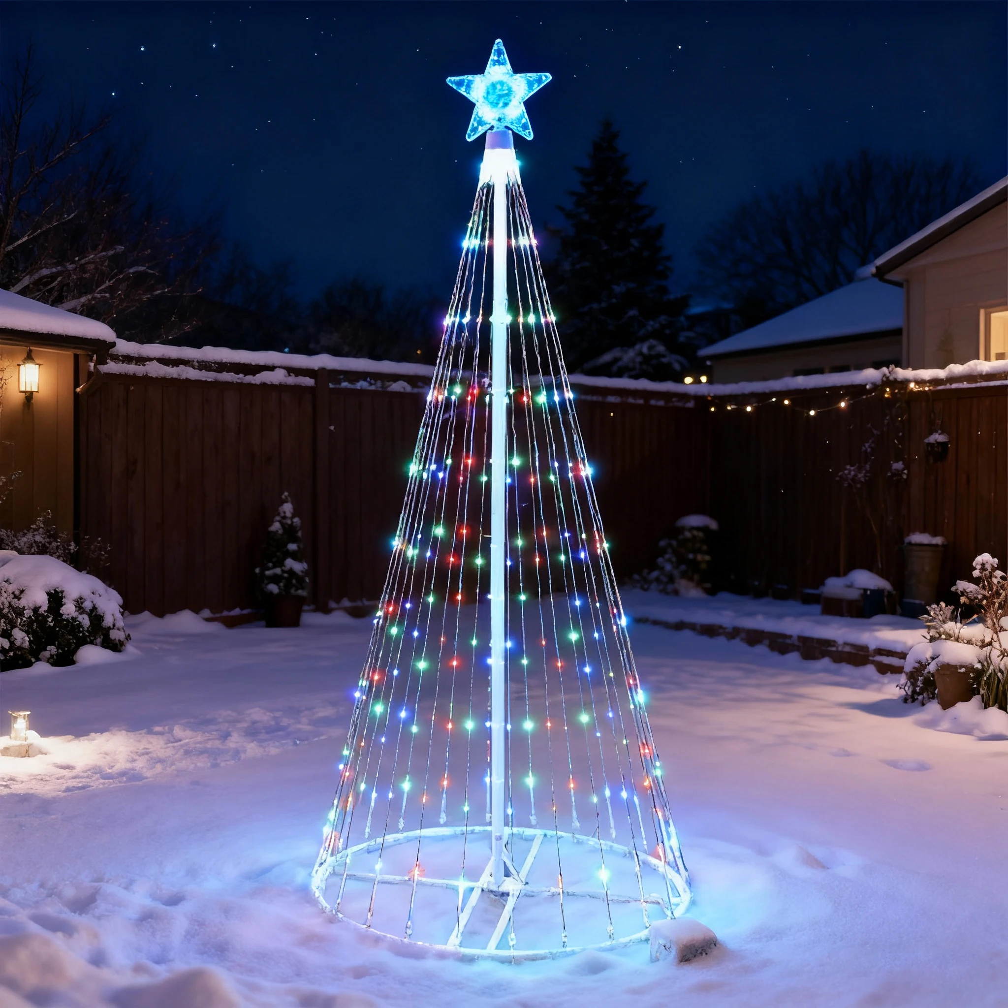 Güneş Enerjili LED Şelale Işık - Star Tree Topper incelemesi ve fiyatı