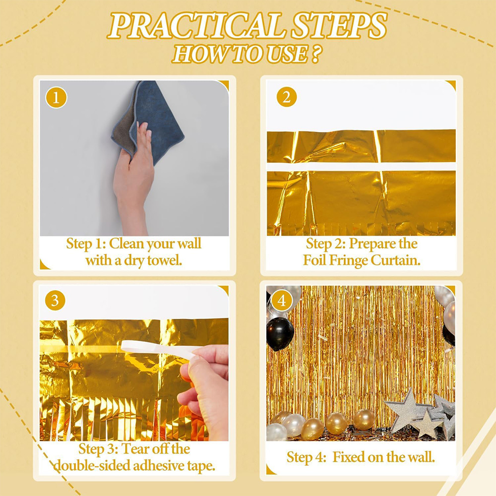 2'li Paket Altın Metalik Folyo - Tinsel Garland Decoration incelemesi ve fiyatı