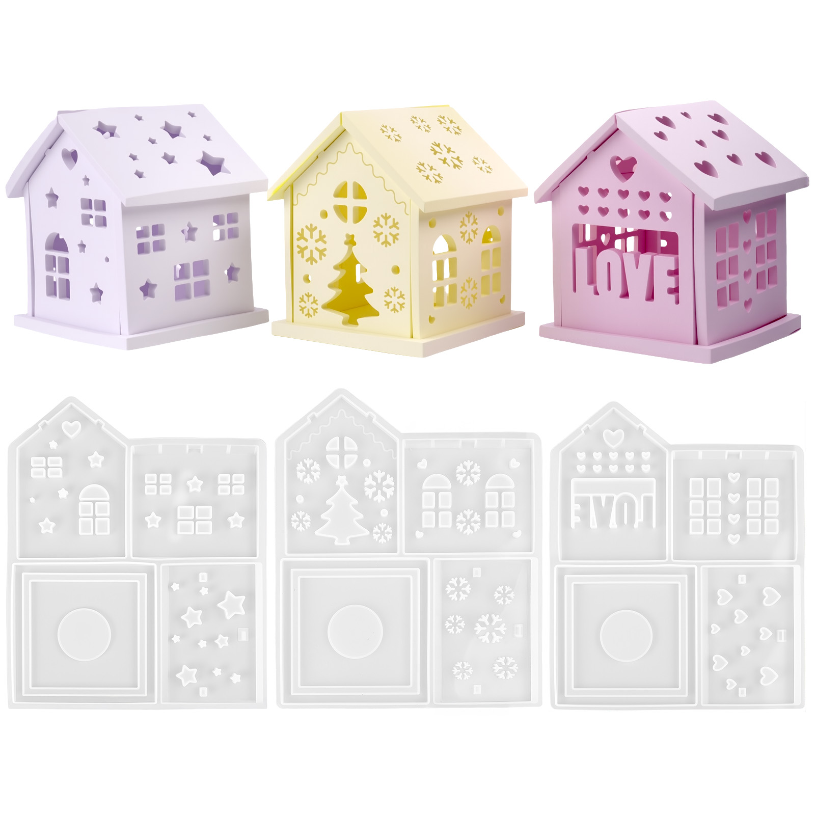 3D Ev silikon kalıp DIY Noel A - Holiday Candle Set incelemesi ve fiyatı