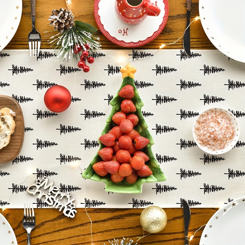 Basit Noel Ağacı Masa Örtüsü M - Christmas Table Runner incelemesi ve fiyatı