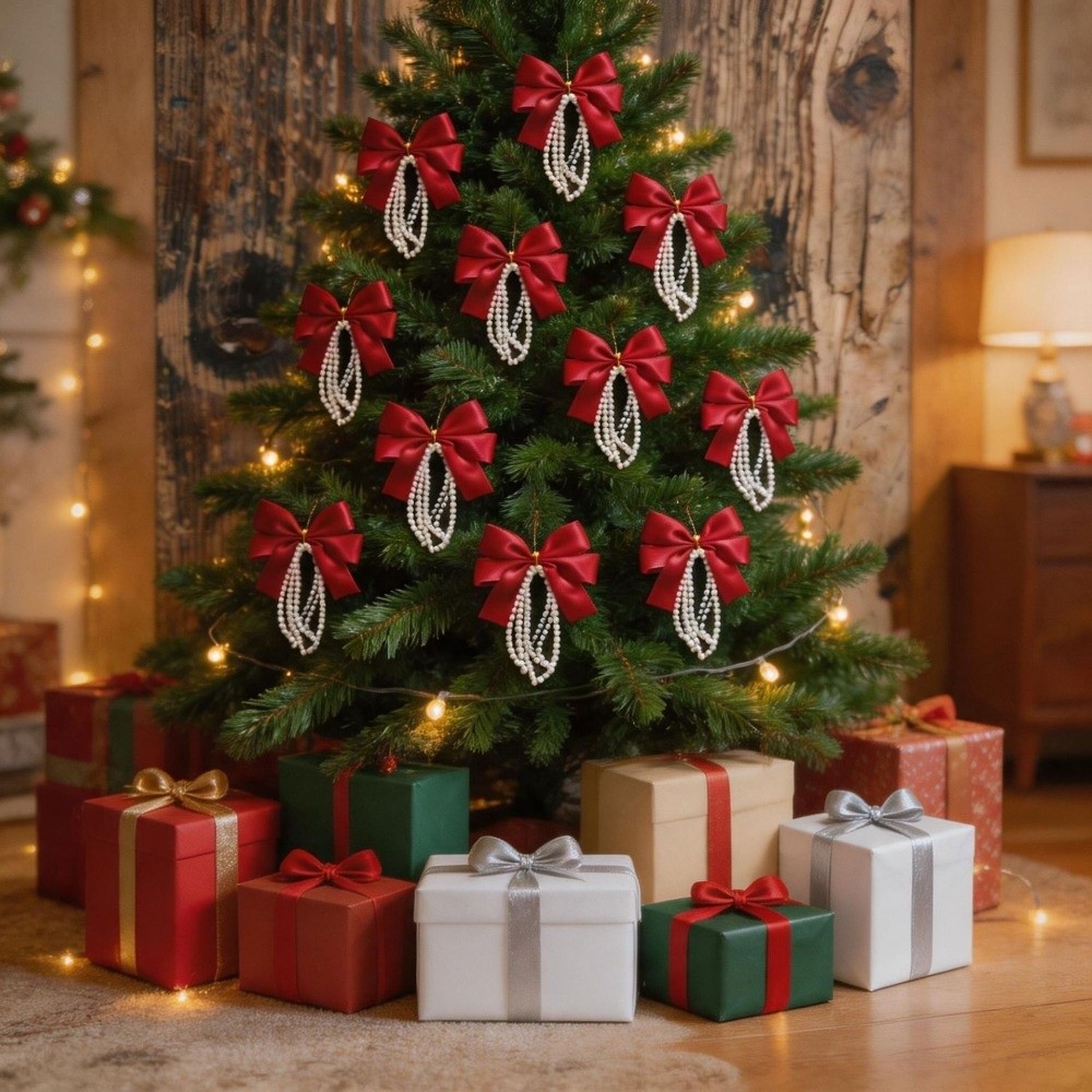 12 adetli Set Noel Ağacı Fiyon - Gift Box Wrap Set incelemesi ve fiyatı
