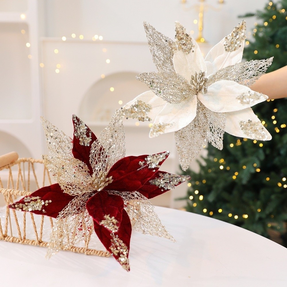 29 cm Yapay Noel Çiçeği Kadife - Christmas Wreath Fake incelemesi ve fiyatı