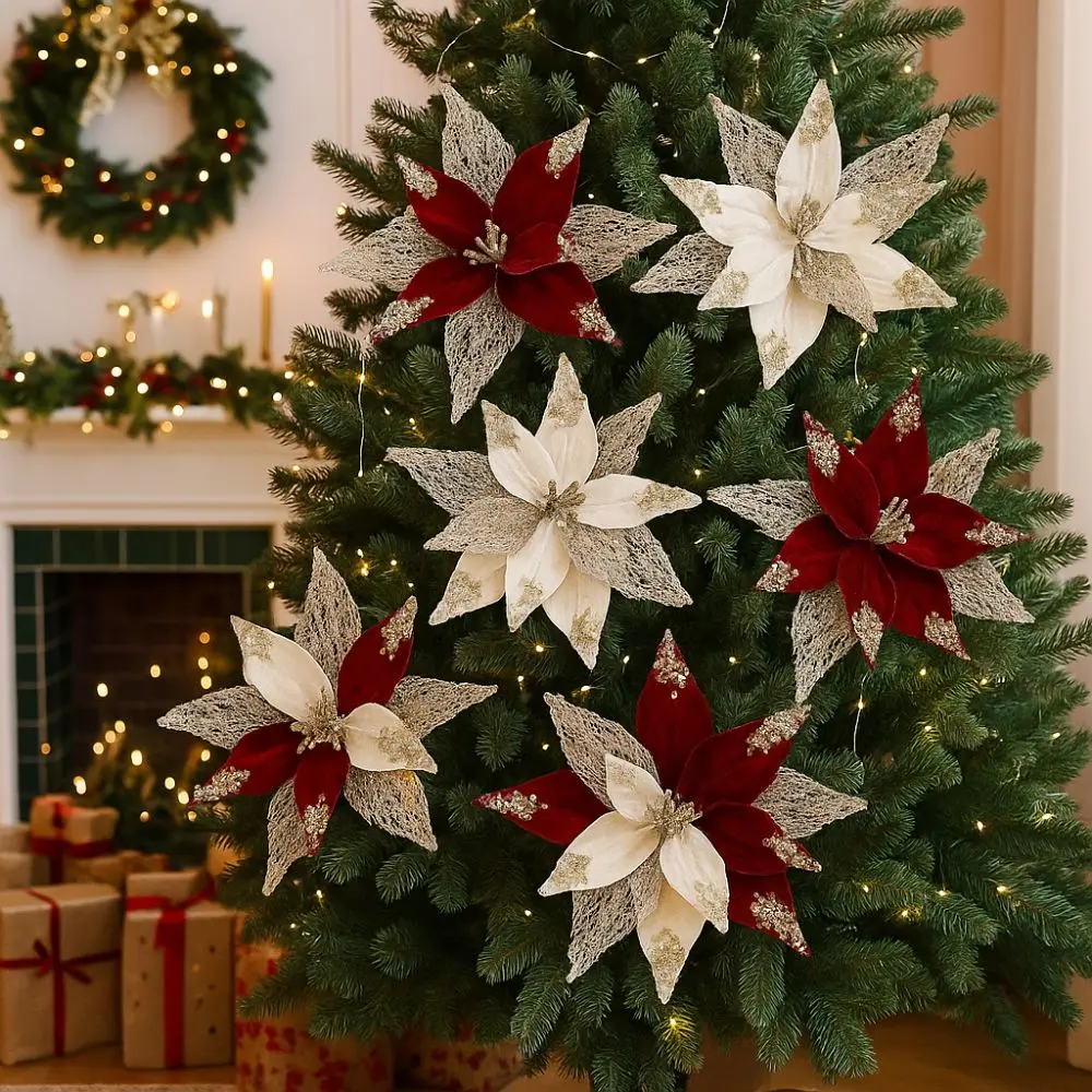 29 cm Yapay Noel Çiçeği Kadife - Christmas Wreath Fake incelemesi ve fiyatı