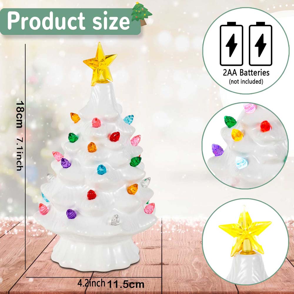 7 inç seramik noel köyü dekor  - Star Tree Topper incelemesi ve fiyatı