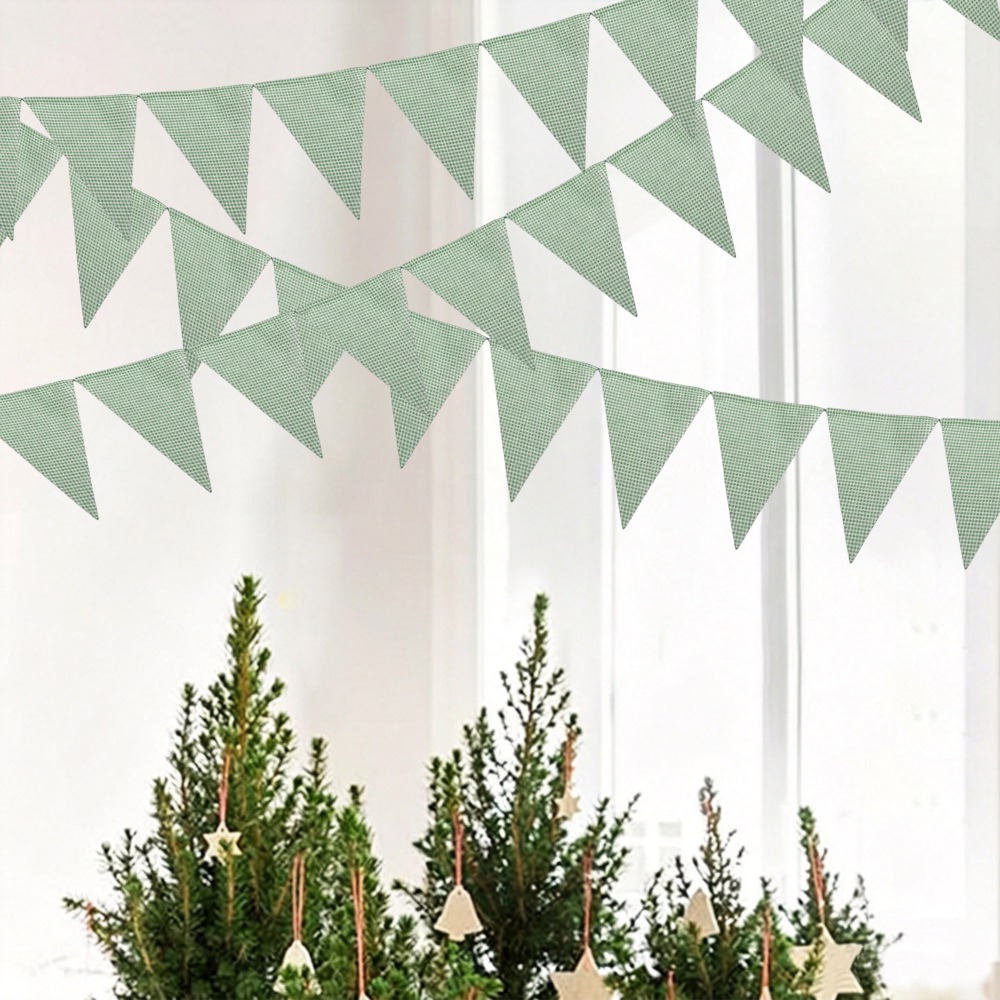 Adaçayı Yeşili Noel Ekose Üçge - Christmas Throw Blanket incelemesi ve fiyatı