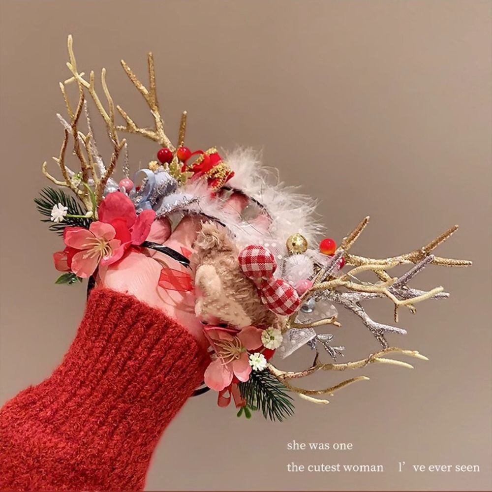 Peluş LED'li Noel Taç Bandı Iş - Reindeer Antlers Headband incelemesi ve fiyatı