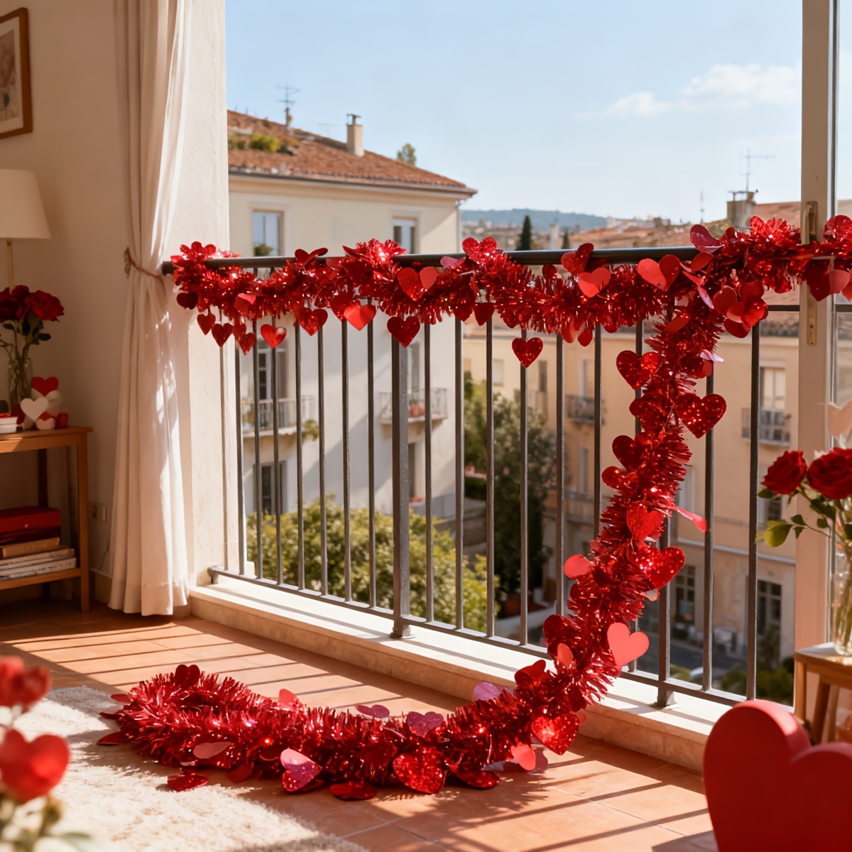 3 adet Kırmızı Kalp Plastik Si - Tinsel Garland Decoration incelemesi ve fiyatı