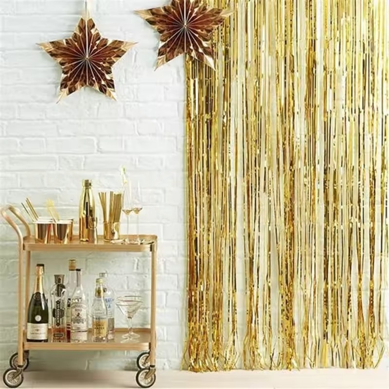 1/2/3 Paket Simli Parti Fonu M - Tinsel Garland Decoration incelemesi ve fiyatı