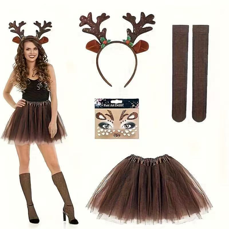 Ren Geyiği Kostüm Seti Boynuzl - Reindeer Antlers Headband incelemesi ve fiyatı