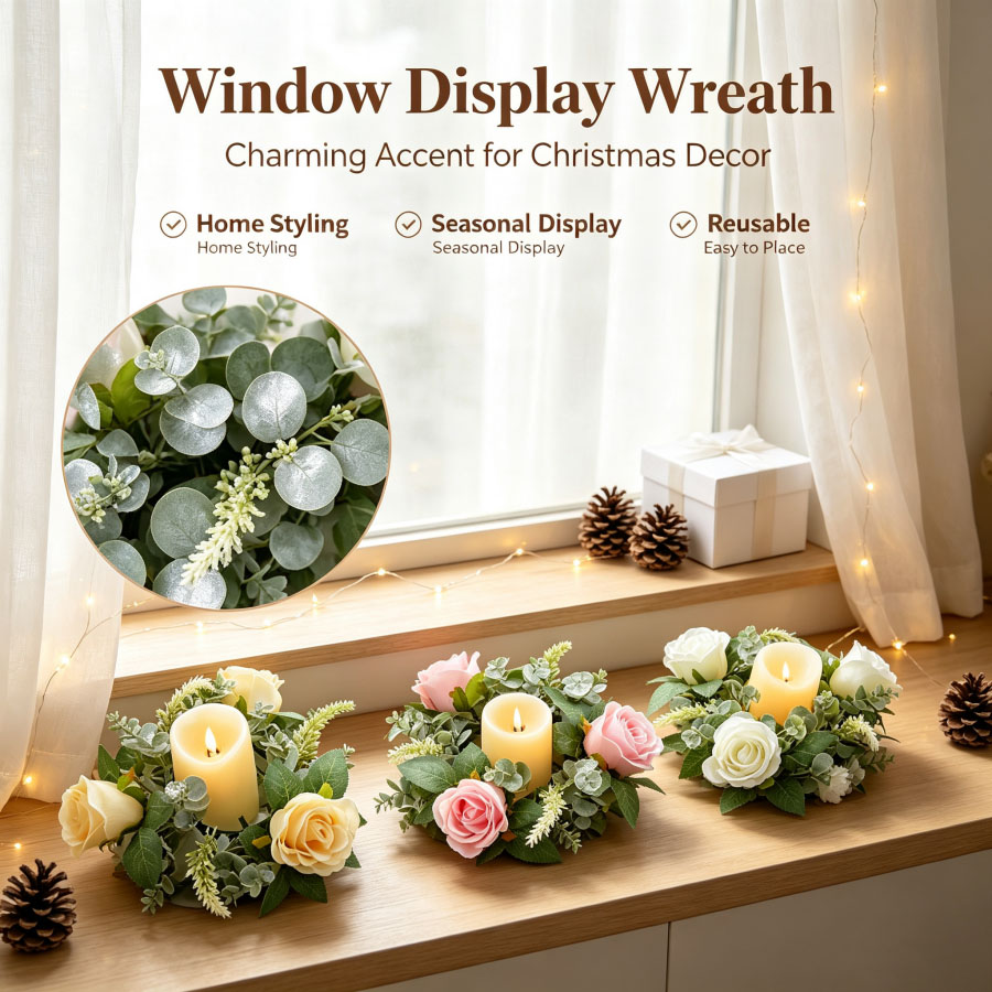 Yapay Gül Çelenk Şekilli Şamda - Christmas Wreath Fake incelemesi ve fiyatı