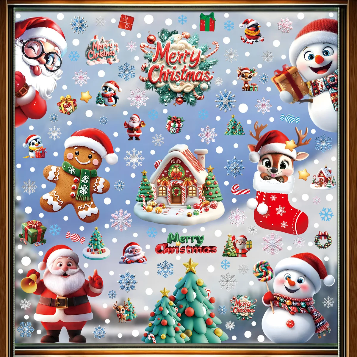 2025 Noel Statik Pencere Süsle - Snowflake Window Decal incelemesi ve fiyatı