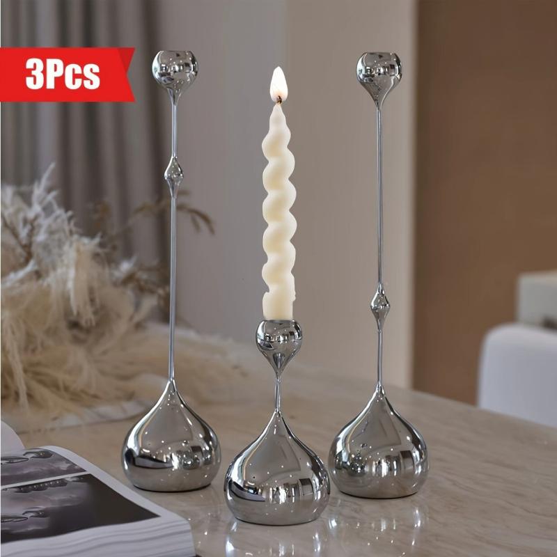 3'lü Gümüş Metal Mumluk Seti,  - Holiday Candle Set incelemesi ve fiyatı