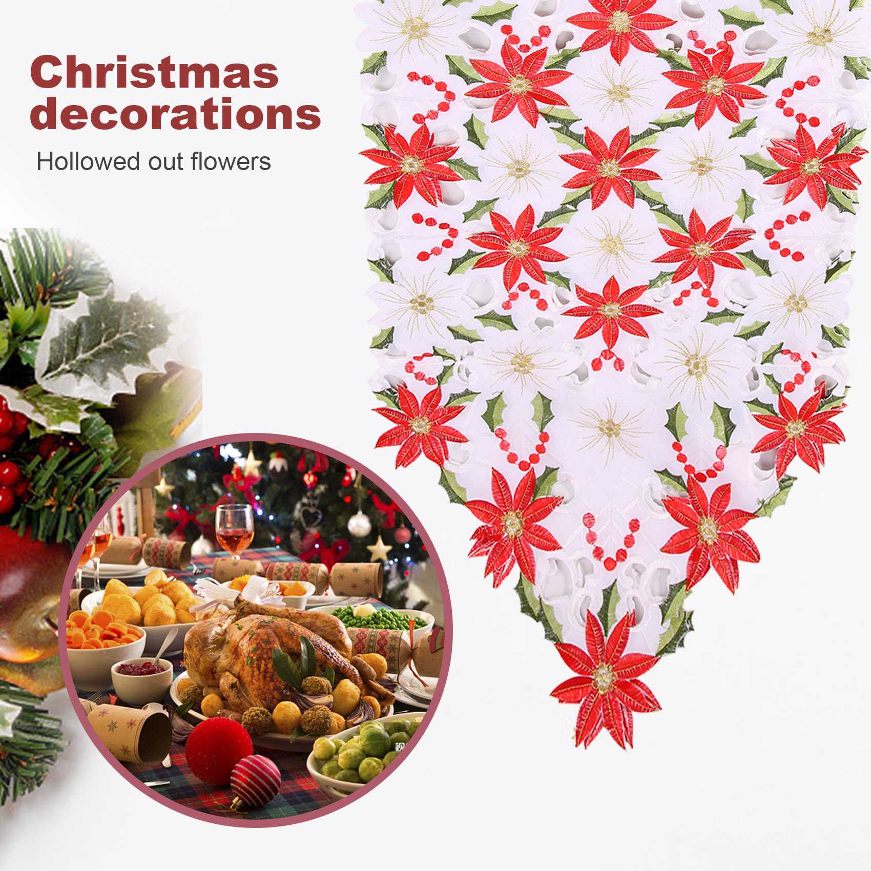 Noel İşlemeli Masa Koşucu, Noe - Christmas Table Runner incelemesi ve fiyatı